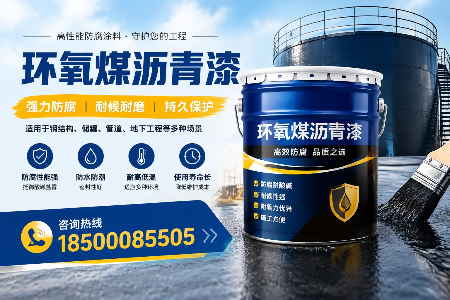 环氧煤沥青漆在工业中的应用，白沙企业的选择